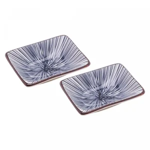 CONJUNTO DE PORTA SHOYU DE PORCELANA KOJI 7cm x 9cm x 2,5cm - Wolff