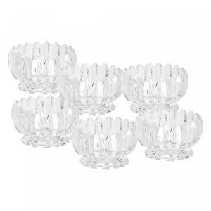 CONJUNTO 6 BOWLS DE CRISTAL GENEVA 11cm x 7cm - Wolff