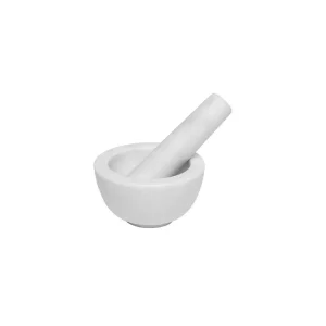 PILÃO COM SOCADOR EM MÁRMORE BRANCO