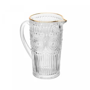 JARRA DE VIDRO COM FIO DE OURO MANDALA 1L