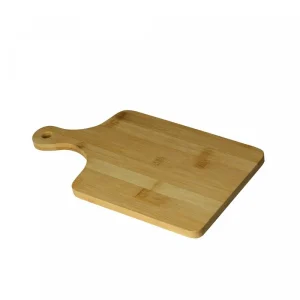 TÁBUA DE CORTE COM CABO DE BAMBU 33cm X 18cm X 1,2cm - LYOR