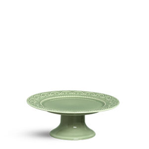 PRATO DE BOLO C/ PÉ PRINCESS VERDE CELADON