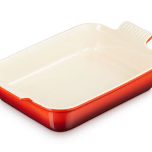 TRAVESSA RETANGULAR 32CM VERMELHO HERITAGE